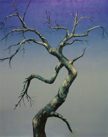 Betula tortuosa,, arktisk bjørk, 100x80, olje på lerret, 2010, solgt til Àrran
