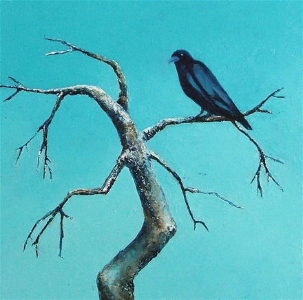 ravn, olje på lerret, 50x50, 2010, solgt