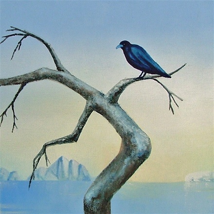 ravn, 2 olje på lerret, 50x50, 2010, solgt