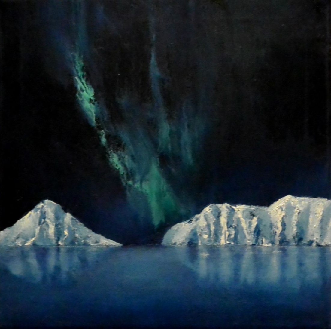 Aurora Borealis 1, 30x30, olje på lerret. 2015, solgt