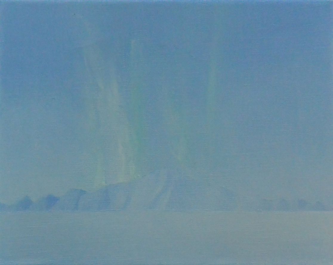 Goovssahas 1. det hørbare lyset, 24x30, olje på lerret, januar 2016, solgt