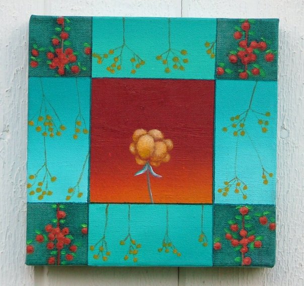 ,tre bær, 20x20, 2008, solgt