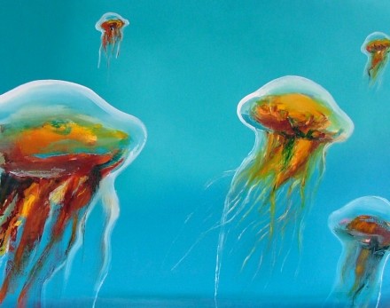 Maneter, olje på lerret, 80x100, 2009, solgt