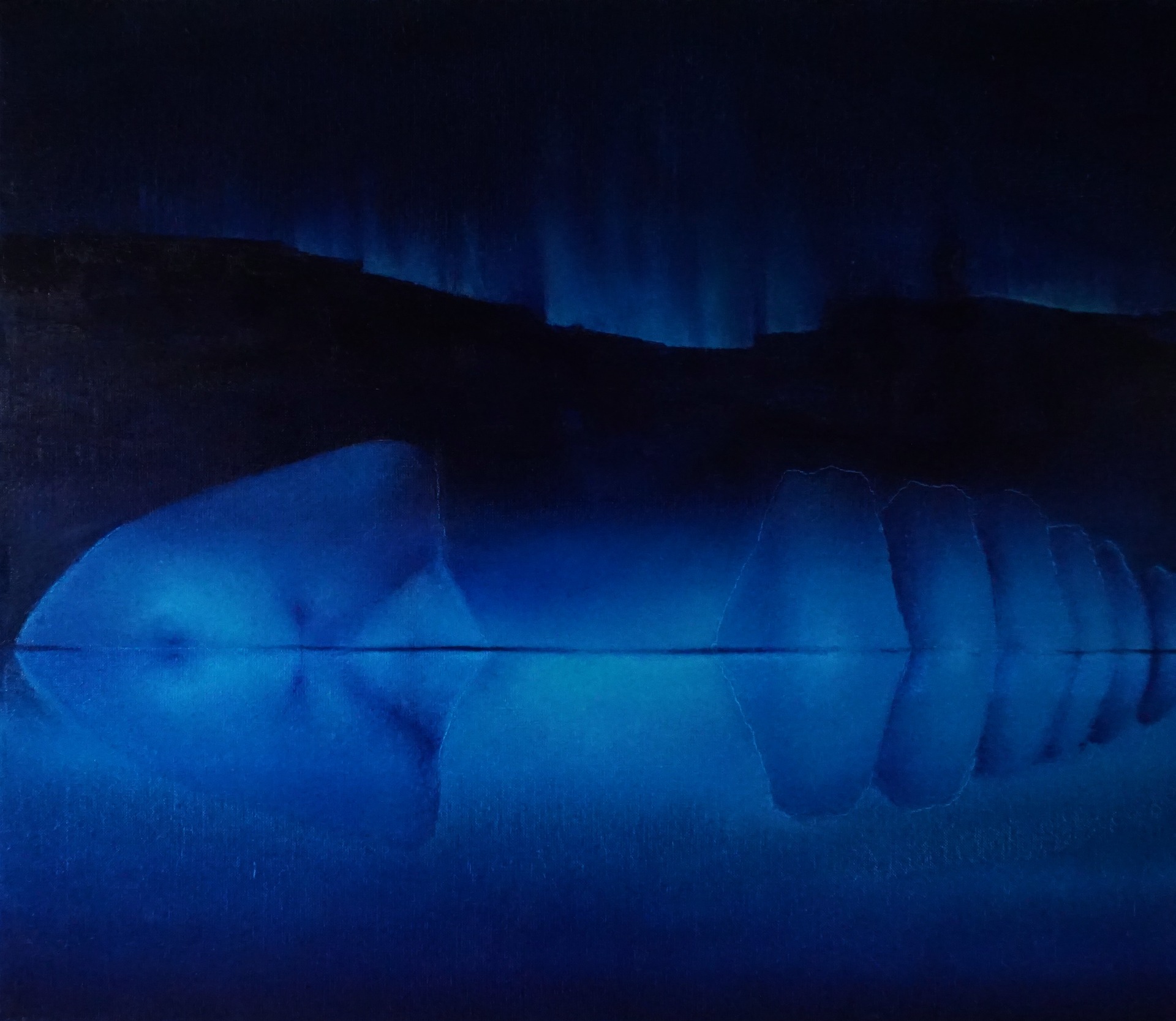 "Guovssahas", olje på lerret, 60x70, 2025